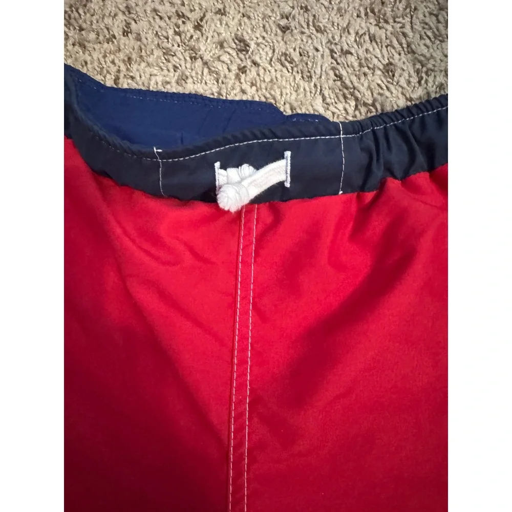 NoNetz Swim Trunks Youth XL Red Navy Board Shorts Anti Chafe Lined UPF 50